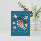 かわいいブー、かわいい不気味なハロウィーン ポストカード (スタンド正面)