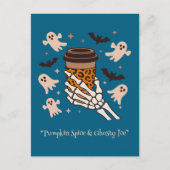 かわいいブー、かわいい不気味なハロウィーン ポストカード (正面)