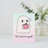 かわいいブー、かわいい不気味なハロウィーン ポストカード (スタンド正面)