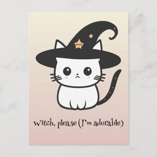 かわいいブー、かわいい不気味なハロウィーン ポストカード (正面)