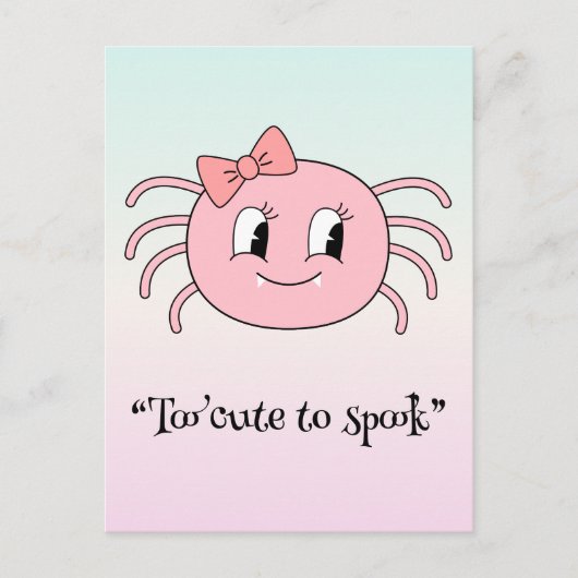 かわいいブー、かわいい不気味なハロウィーン ポストカード (正面)