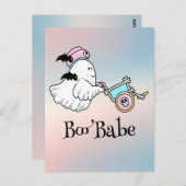 かわいいブー、かわいい不気味なハロウィーン ポストカード (正面/裏面)