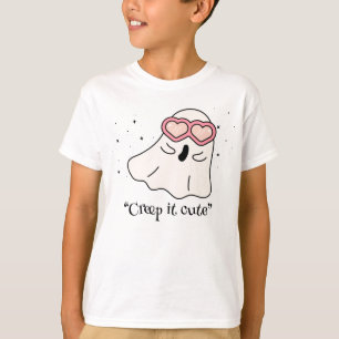かわいいブー、かわいい不気味なハロウィーン Tシャツ
