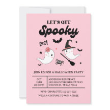 かわいいブー スプーキーのおばけ ハロウィン ピンクの女の子