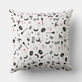 かわいいブー スプーキーのゴースト ハロウィン ピンクの女の子 クッション (裏面)