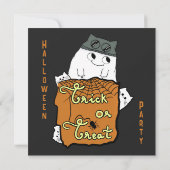 かわいいブー - ハロウィンパーティーのお誘い 招待状 (裏面)