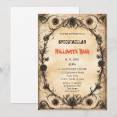 かわいいブー ハロウィンパーティー 招待状 (正面/裏面)