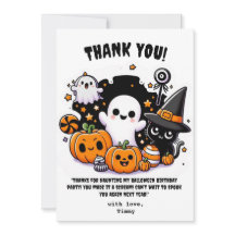 かわいいブー ハロウィン お誕生日ありがとうカード