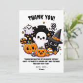 かわいいブー ハロウィン お誕生日ありがとうカード サンキューカード (スタンド正面)