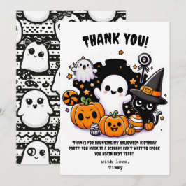 かわいいブー ハロウィン お誕生日ありがとうカード サンキューカード
