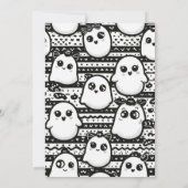 かわいいブー ハロウィン お誕生日会への感謝を伝えるカード サンキューカード (裏面)