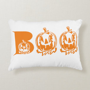 かわいいブー・パンプキン・ハロウィンのスロー・ピロー アクセントクッション