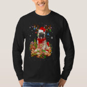 かわいいプグトナディアクリスマス照明サンタクリスマスプ Tシャツ (正面)