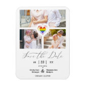 かわいいプライドレインボーハートレズビアンゲイ3 Photos マグネット (縦)