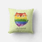 かわいいプライド子猫水彩 クッション (正面)