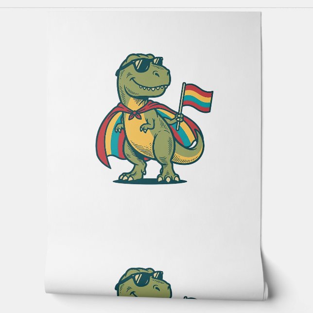 かわいいプライド恐竜ベクターTシャツデザイン_1 壁紙 (ほどく)