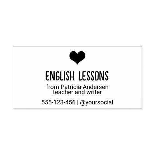 かわいいプライベート先生のロ連絡ゴ セルフインキングスタンプ (デザイン)