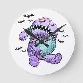 かわいいプラッシュパステルゴシックラブウォールクロックデコール ラウンド壁時計