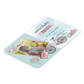 かわいいプリスクール写真ピンクブルー卒業マグネット マグネット (左側)