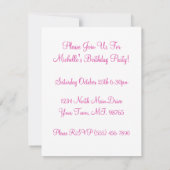 かわいいプリティポップシクル誕生日パーティー招待状 招待状 (裏面)