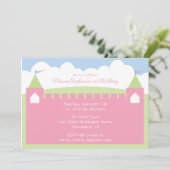 かわいいプリンスキャッスルバースデーパーティーの招待 招待状 (スタンド正面)