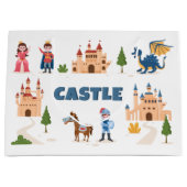 かわいいプリンスプリンセス城 ラージペーパーバッグ (正面)