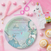 かわいいプリンセスおとぎ話誕生日 ペーパープレート (パーティー)