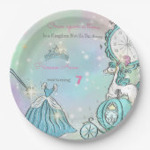 かわいいプリンセスおとぎ話誕生日 ペーパープレート (正面)