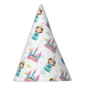 かわいいプリンセスとキャッスルピンク&ブルー誕生日 パーティーハット (右)