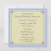 かわいいプリンセスとユニコーン誕生日招待状 招待状 (裏面)