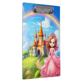 かわいいプリンセスのおとぎ話の城パーソナライズされた クリップボード (右)