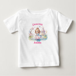 かわいいプリンセスのファンタジーな不思議の国 ベビーTシャツ