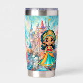 かわいいプリンセスの名前 保温保冷タンブラー (背面)