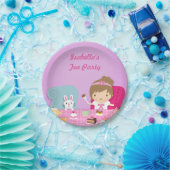 かわいいプリンセスの女の子のお茶会の誕生日 ペーパープレート (パーティー)