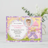 かわいいプリンセスの誕生日のパーティの招待状 招待状 (スタンド正面)