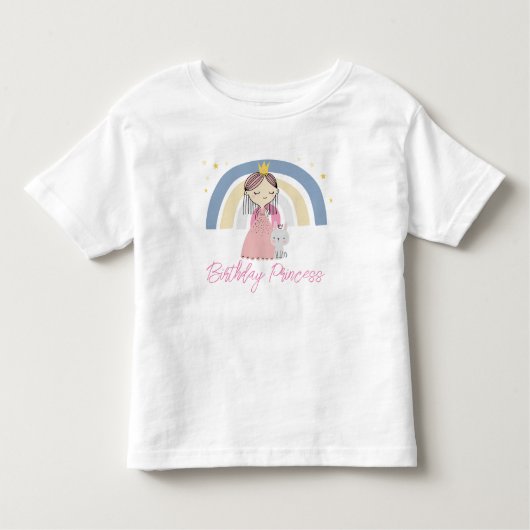 かわいいプリンセスの誕生日パーティー トドラーTシャツ (正面)