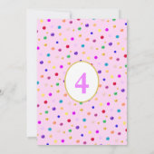 かわいいプリンセスの誕生日パーティー 招待状 (裏面)