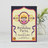 かわいいプリンセスの誕生日招待状 招待状 (スタンド正面)