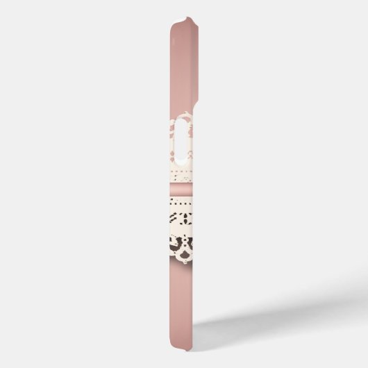 かわいいプリンセスガーリーシックなホワイトレースピンクボウ Case-Mate iPhoneケース (裏面 / 右)