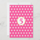 かわいいプリンセスガールinピンク5thバースデーパーティー 招待状 (裏面)