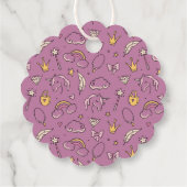 かわいいプリンセスキャッスルガールバースデーパーティー フェイバータグ (裏面)