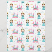 かわいいプリンセスキャッスルスクラップブック紙 (正面)