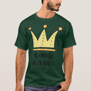 かわいいプリンセスサッシパンツクラウンキッズタドルト Tシャツ