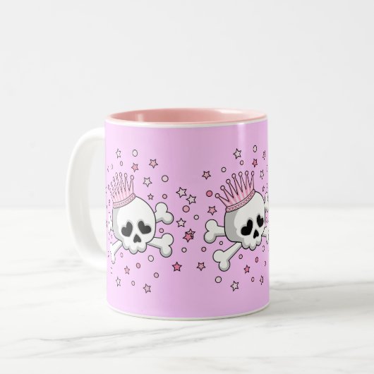 かわいいプリンセススカル ツートーンマグカップ (正面左)