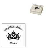 かわいいプリンセスティアラクラウンこの本は名前に属している ラバースタンプ (押印)