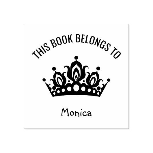 かわいいプリンセスティアラクラウンこの本は名前に属している ラバースタンプ (インプリント)