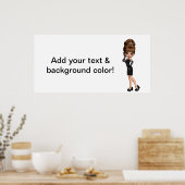 かわいいプリンセスディバパーティーバナー ポスター (キッチン)