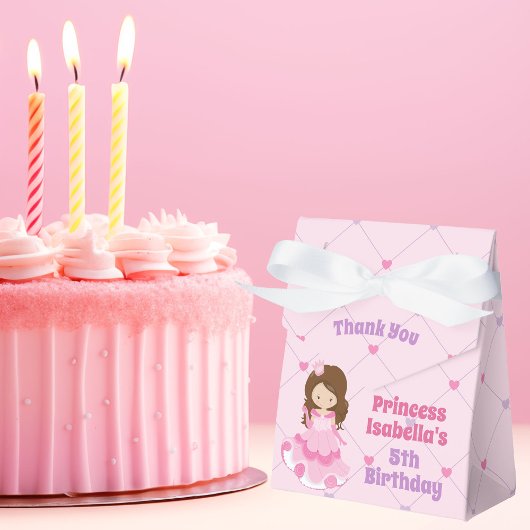 かわいいプリンセスピンクパープルハート誕生日パーティー フェイバーボックス
