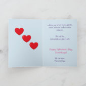 かわいいプリンセス孫娘バレンタインブルネット シーズンカード (内部)