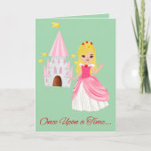 かわいいプリンセス孫娘バレンタインブロンド シーズンカード (正面)